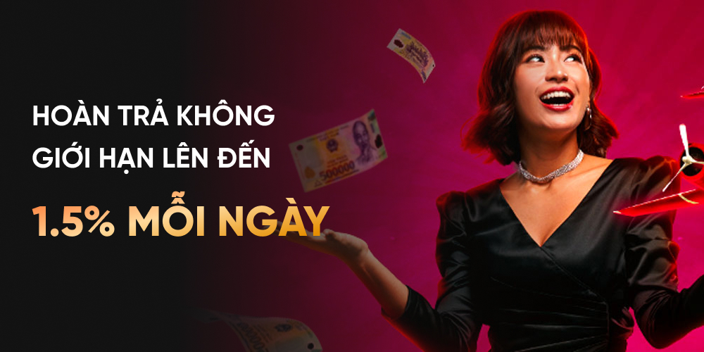 khuyến mãi vnloto hoàn trả không giới hạn mỗi ngày lên đến 1.5%